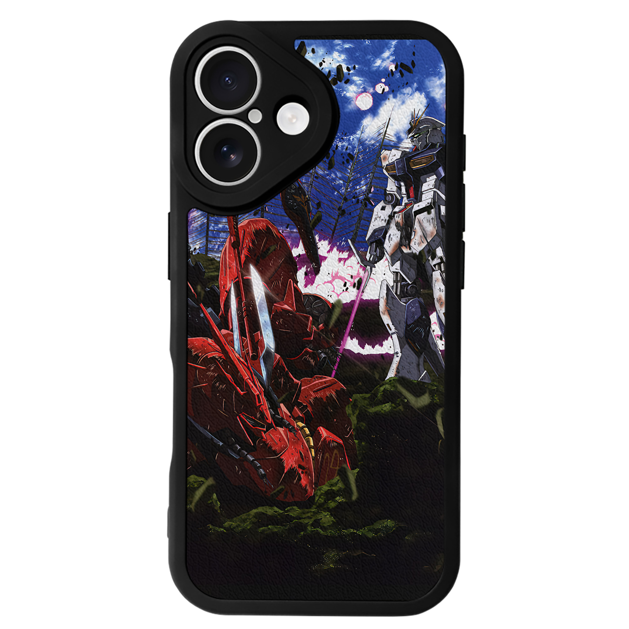 （画像用） 機動戦士ガンダム Mobile Suit Gundam 【iPhone 16シリーズ対応】シリコンスマホケース（レザー調） 材質：シリコン